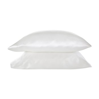 Seduction Satin King Pearl White Pillowcase Pair