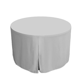 Tablevogue 48-Inch Silver Round Table Cover