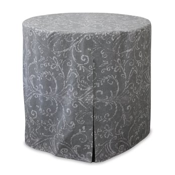 Tablevogue 30-Inch Bali Print Pearl Gray Round Table Cover