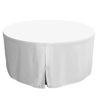 Tablevogue 60-Inch White Round Table Cover