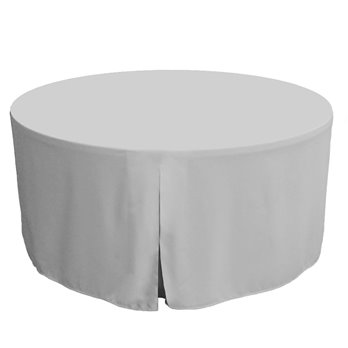 Tablevogue 60-Inch Silver Round Table Cover