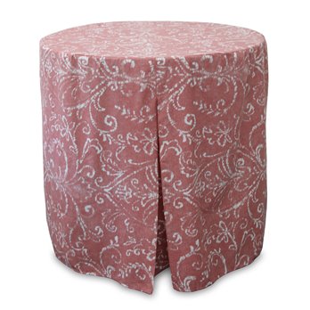 Tablevogue 30-Inch Bali Print Washed Red Round Table Cover