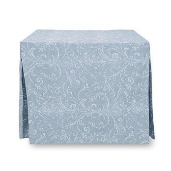 Tablevogue 34-Inch Square Misty Blue Bali Print Table Cover