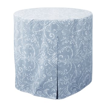 Tablevogue 60-Inch Misty Blue Bali Print Round Table Cover