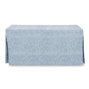 Tablevogue 6-Foot Misty Blue Bali Print Table Cover