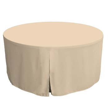 Tablevogue 60-Inch Natural Round Table Cover