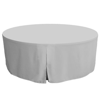 Tablevogue 72-Inch Silver Round Table Cover