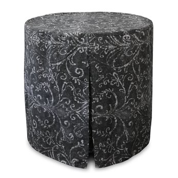 Tablevogue 48-Inch Black Bali Print Round Table Cover