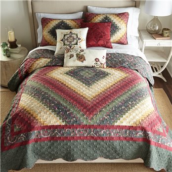Spice Postage Stamp California King Quilt