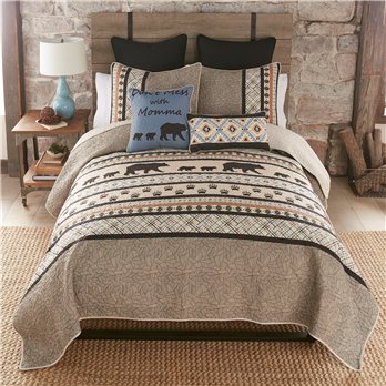 Momma Bear 3 Piece King Quilt Set