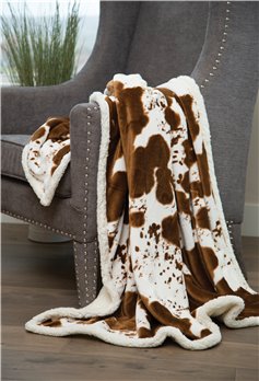 Hair on Hide Plush Sherpa Throw