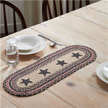 Colonial Star Jute Oval Runner 8x24