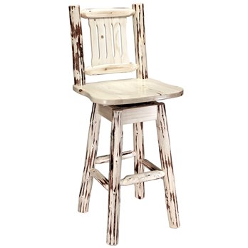 Montana Barstool w/ Back & Swivel - Ready to Finish