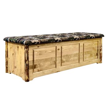 Glacier Blanket Chest w/ Woodland Upholstery