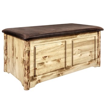 Glacier Small Blanket Chest w/ Saddle Upholstery
