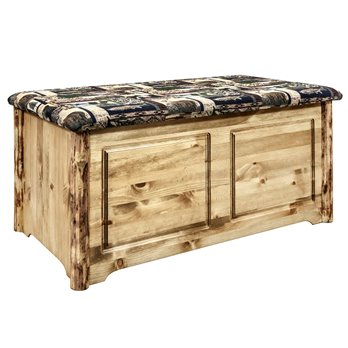 Glacier Small Blanket Chest w/ Woodland Upholstery
