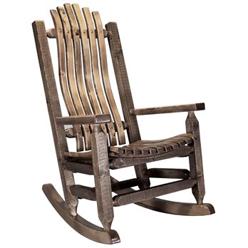 Homestead Adult Rocker - Stain & Clear Lacquer Finish