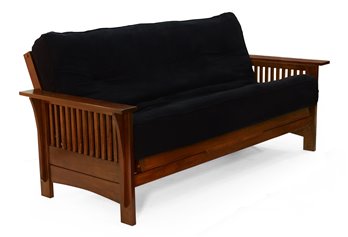 Autumn Full Futon Frame in Black Walnut Finish