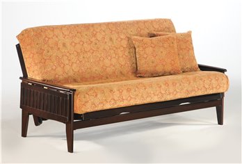 Naples Full Futon Frame in Chocolate Finish