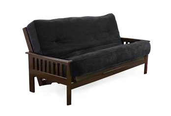 Trinity Queen Futon Frame in Chocolate Finish