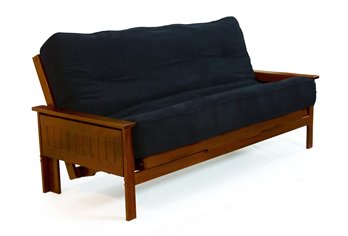 Seattle Queen Futon Frame in Black Walnut Finish