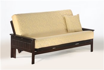 Seattle Queen Futon Frame in Chocolate Finish