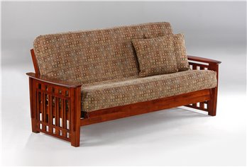 Twilight Full Futon Frame in Cherry Finish