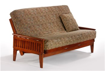 Naples Queen Futon Frame in Cherry Finish