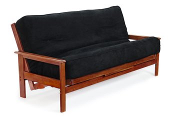 Albany Queen Futon Frame in Cherry Finish