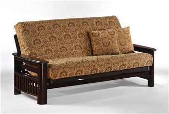 Portofino Queen Futon Frame in Chocolate Finish