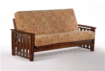 Twilight Queen Futon Frame in Black Walnut Finish