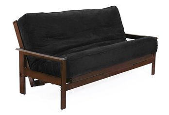 Albany Queen Futon Frame in Chocolate Finish