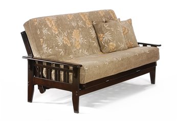 Kingston Queen Futon Frame in Chocolate Finish