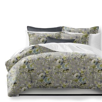 Athena Linen Heather Gray Duvet Cover and Pillow Sham(s) Set - Size Super Queen