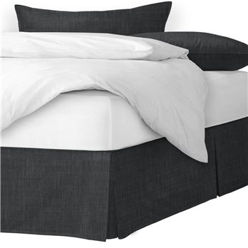 Austin Charcoal Platform Bed Skirt - Size Twin 18" Drop