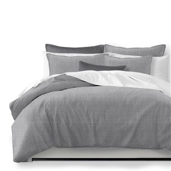 Austin Gray Duvet Cover and Pillow Sham(s) Set - Size Super Queen