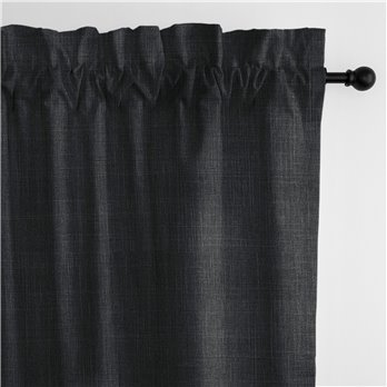 Austin Charcoal Pole Top Drapery Panel - Pair - Size 50"x120"