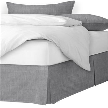 Austin Gray Platform Bed Skirt - Size Twin 15" Drop