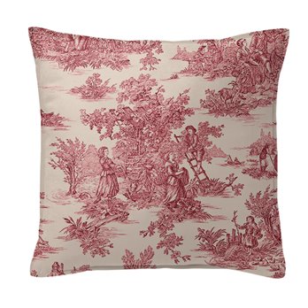 Bouclair Red Decorative Pillow - Size 20" Square