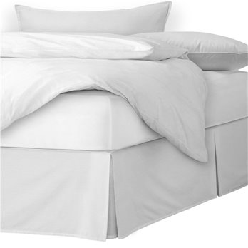 Braxton White Platform Bed Skirt - Size Full 15" Drop