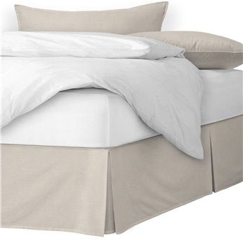 Braxton Natural Platform Bed Skirt - Size Full 15" Drop