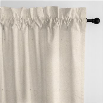 Braxton Natural Pole Top Drapery Panel - Pair - Size 50"x132"