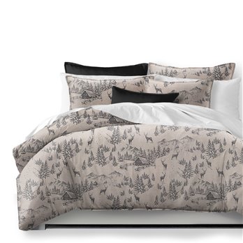 Cross Country Natural Comforter and Pillow Sham(s) Set - Size Super Queen