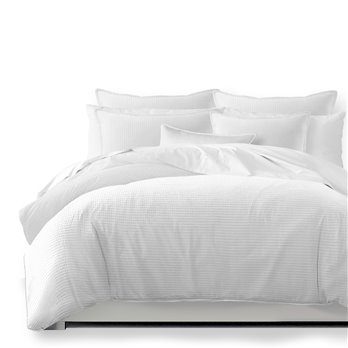 Classic Waffle White Coverlet and Pillow Sham(s) Set - Size Full
