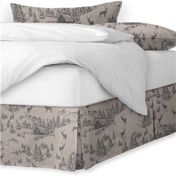 Cross Country Natural Platform Bed Skirt - Size Queen 15" Drop