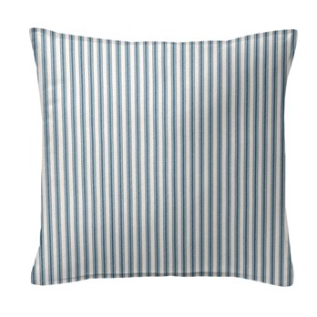 Cruz Ticking Stripes Indigo/Ivory Decorative Pillow - Size 24" Square