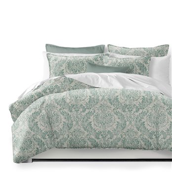 Damaskus Linen Mist Duvet Cover and Pillow Sham(s) Set - Size Super King