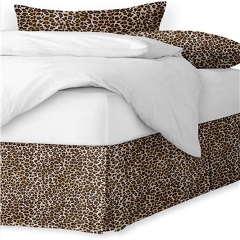 Jolene Animal Print Black Platform Bed Skirt - Size Twin 18" Drop