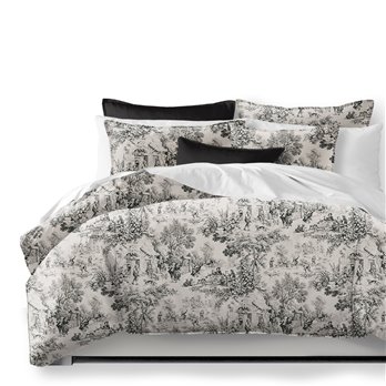 Maison Toile Black Coverlet and Pillow Sham(s) Set - Size King / California King