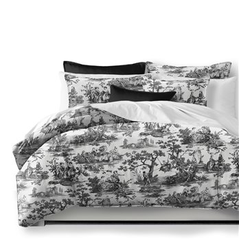 Malaika Black Duvet Cover and Pillow Sham(s) Set - Size Twin